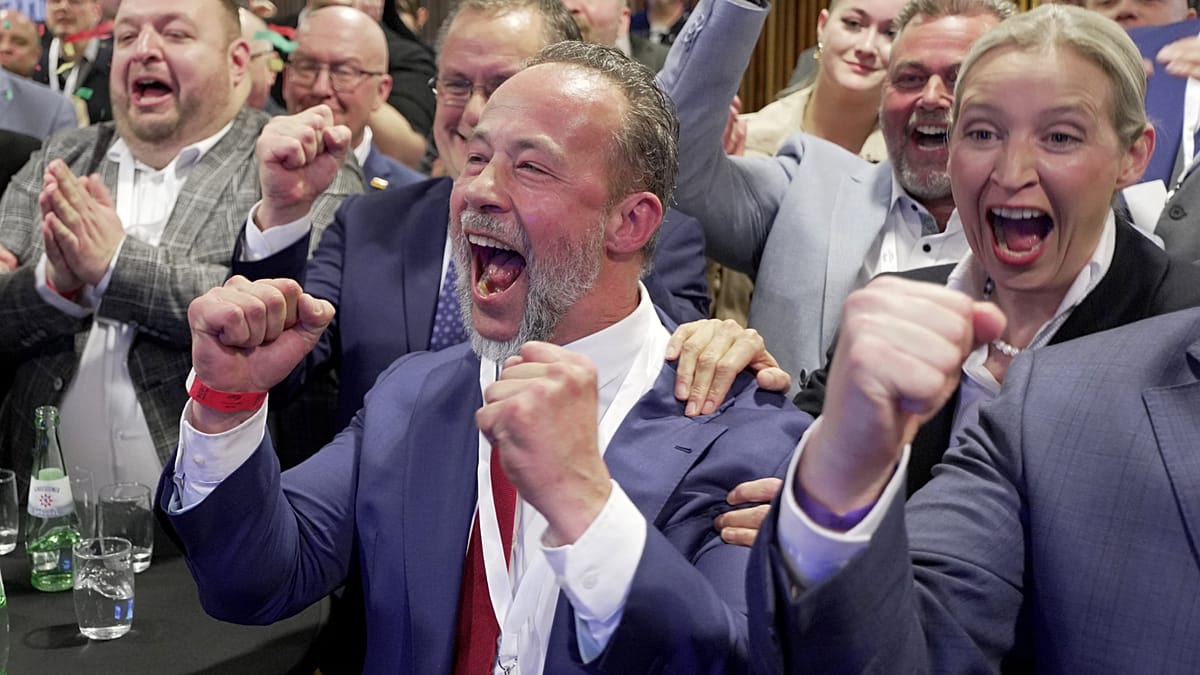 Manifestación del partido AfD en Alemania