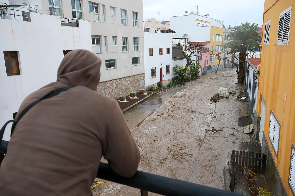 Imagen de fuertes lluvias en Tenerife