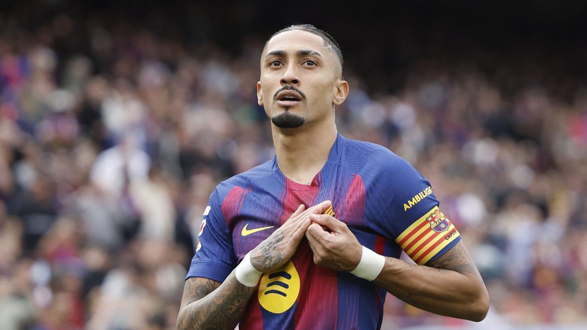 Raphinha celebra un gol