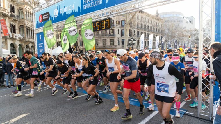 Corredores en la Marató de Barcelona