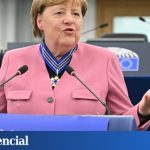 Angela Merkel recibe la Orden Europea del Mérito en Estrasburgo