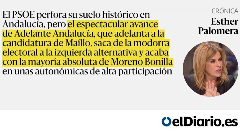 Moreno contra las cuerdas: El PP gana en Andalucía pero pierde la mayoría absoluta y se ve forzado a pactar con Vox