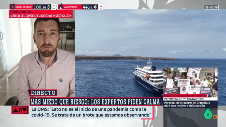 Hantavirus en crucero: 14 españoles aislados en Madrid tras brote con tres muertos