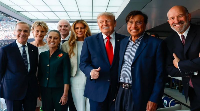 Claudia Sheinbaum y Donald Trump, juntos en el palco presidencial de la final del Mundial 2026
