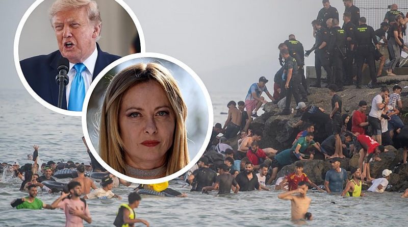 Meloni amenaza con cerrar Schengen a España por la avalancha migratoria en Ceuta. Italia estudia medidas extraordinarias.